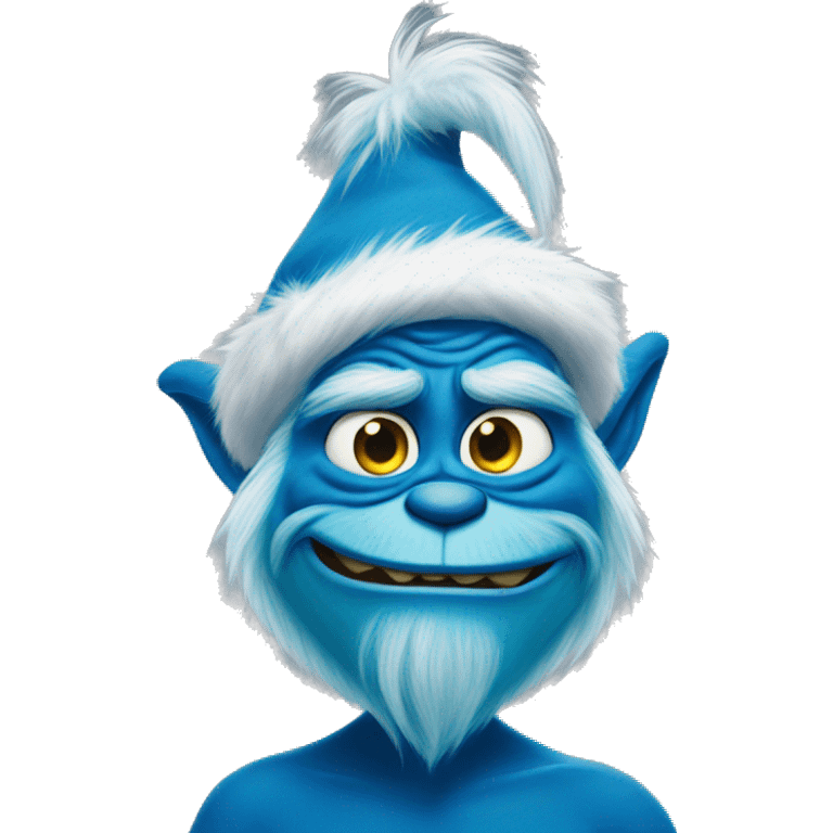 Blue grinch emoji