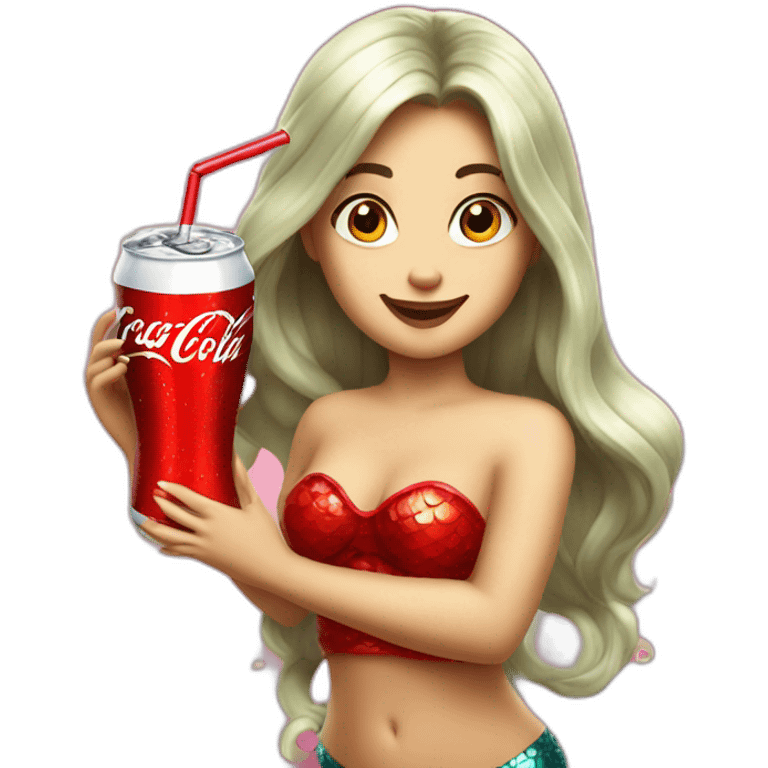 Mermaid drink coca cola emoji