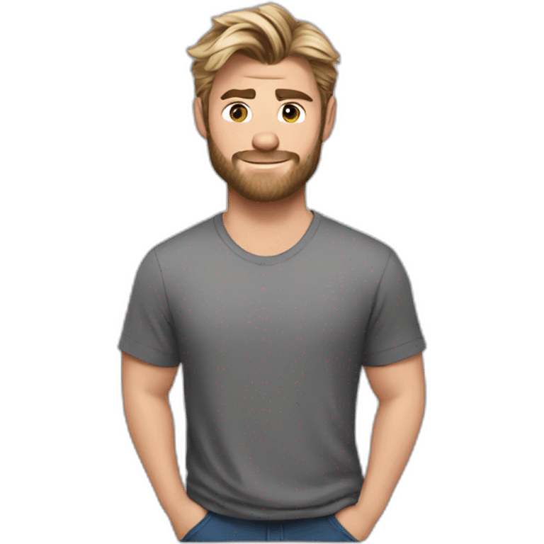 chris-hemsworth cartoon wearing shirt emoji