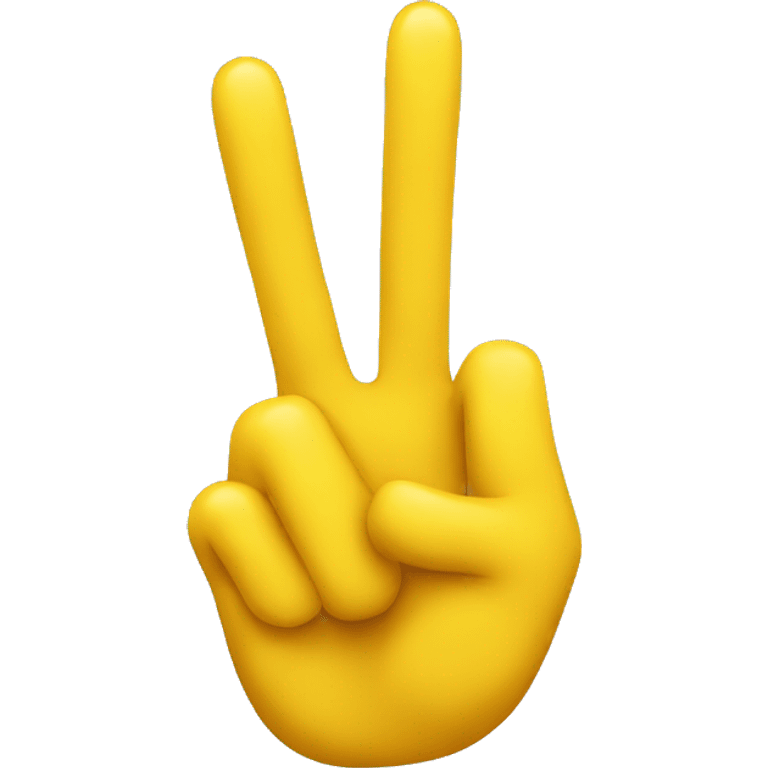  three fingers up yellow color emoji