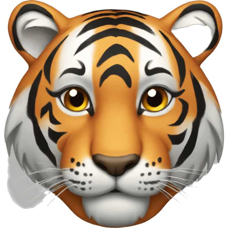 Tiger with a smile  emoji