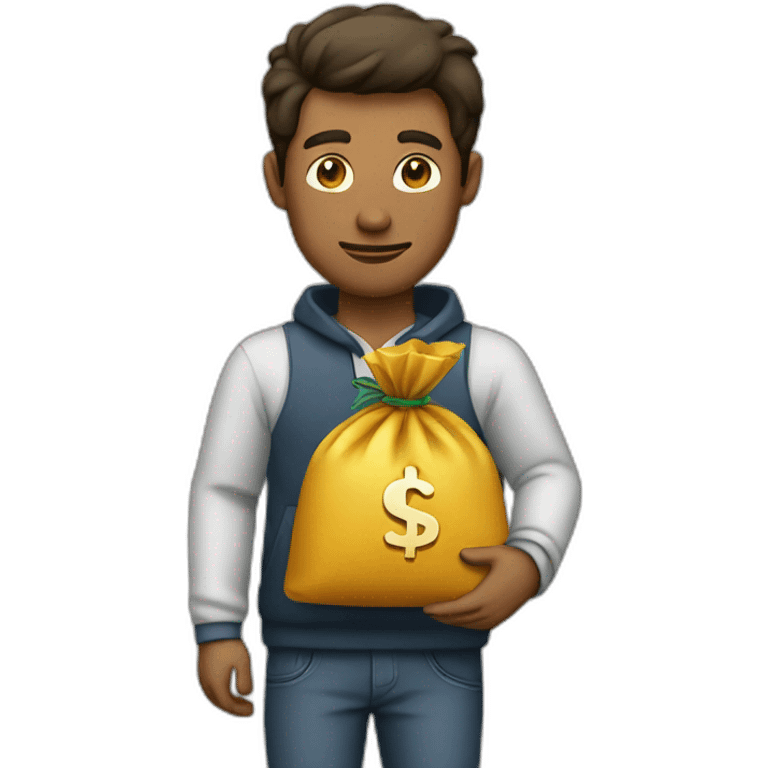 man with money bag emoji