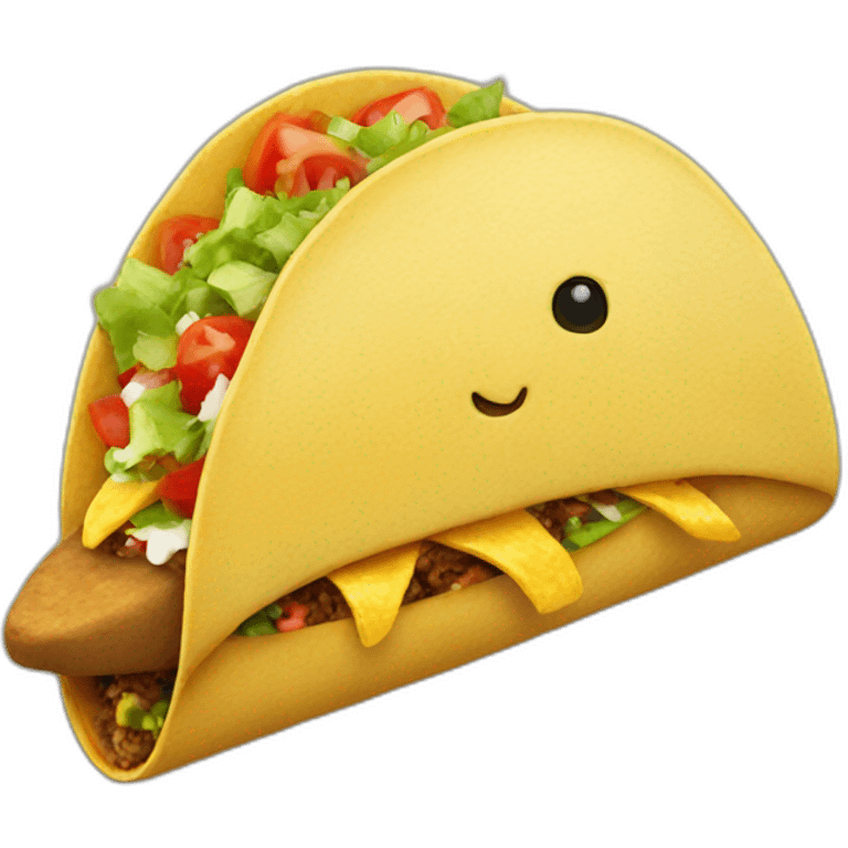 taco eating a taco emoji