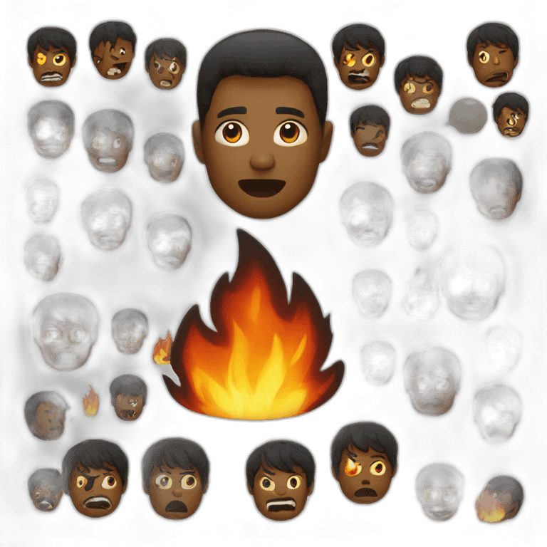 Black hurt fire emoji