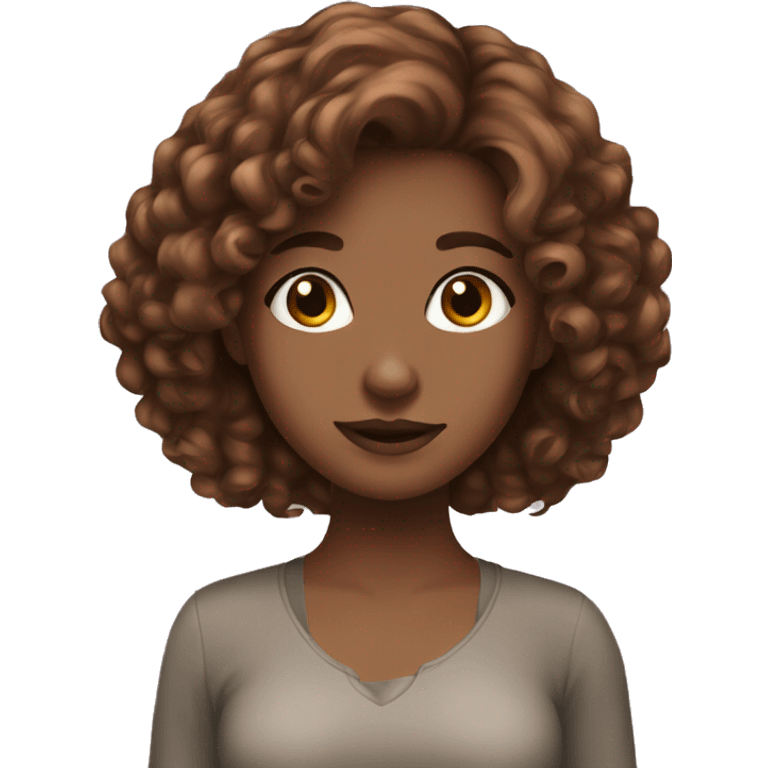 beautiful brown-haire girl emoji