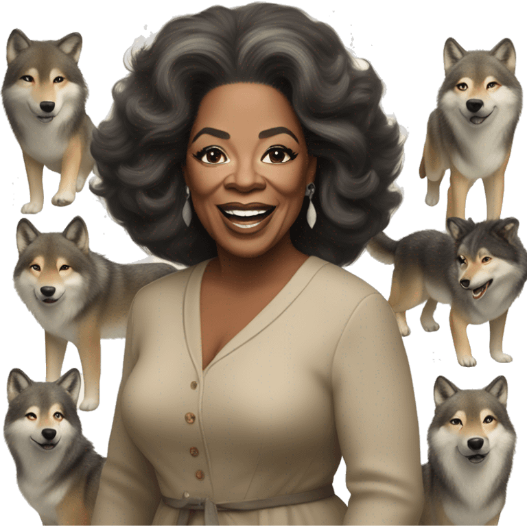 oprah winfrey tracking a wolf emoji