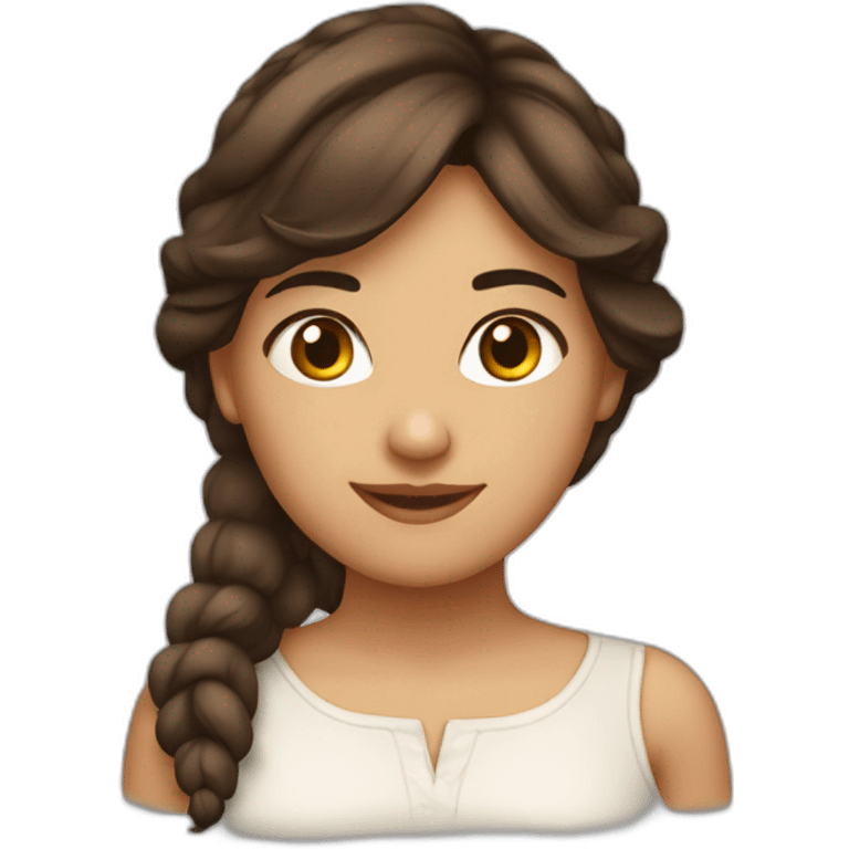 amoureux fille brune  emoji