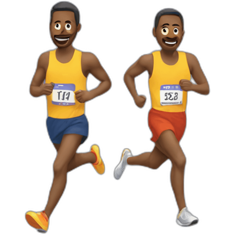 two man running a marathon emoji