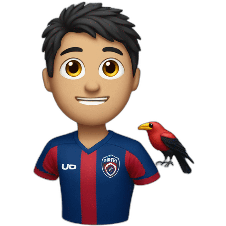 crow with a san lorenzo soccer shirt emoji