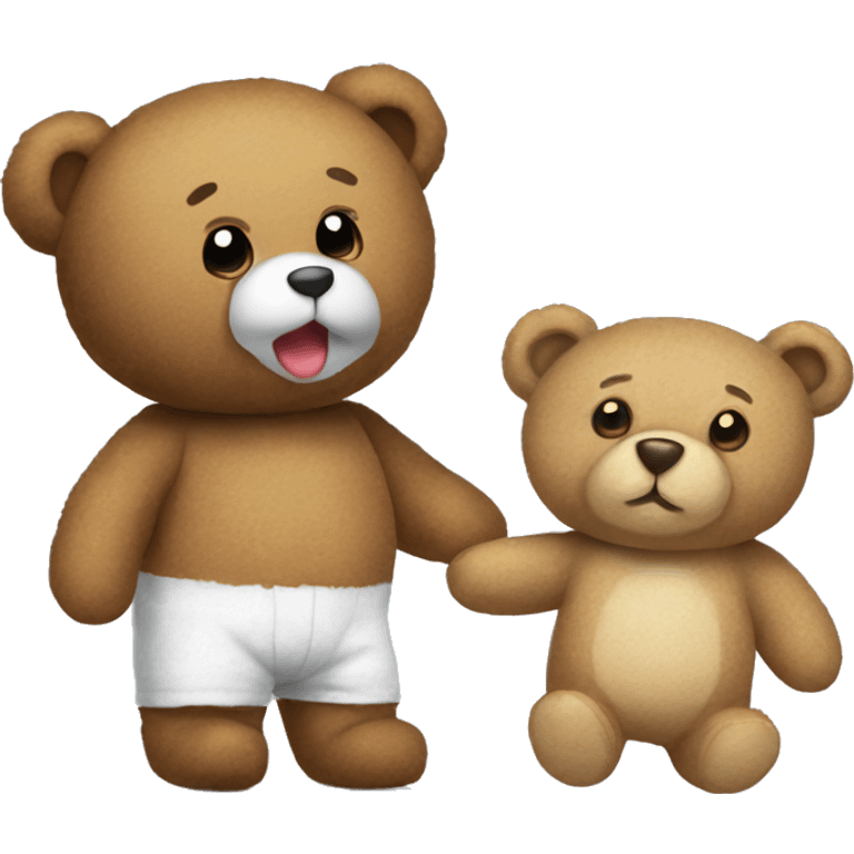 teddy bear doing another teddy bear emoji