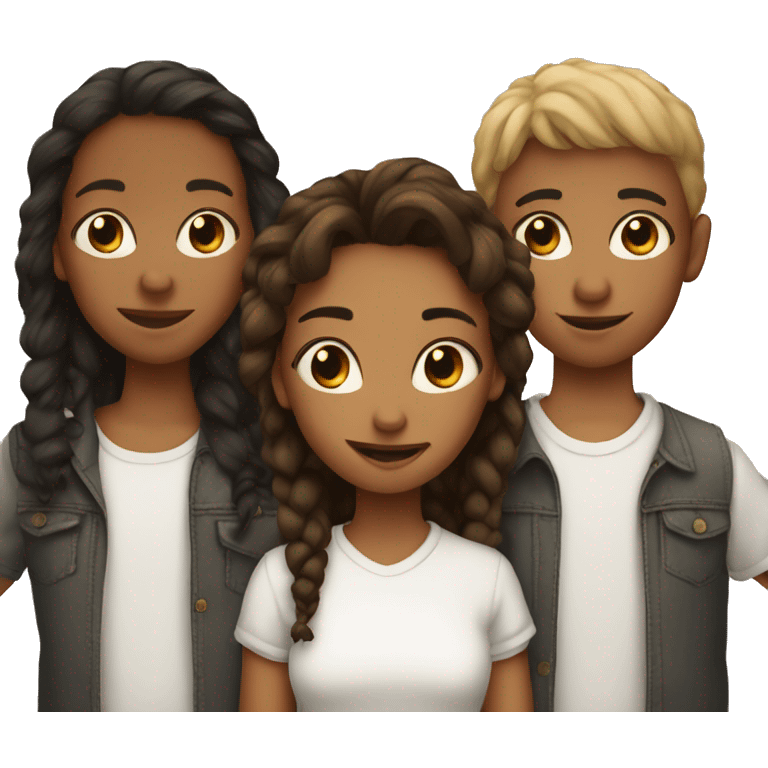 3 Sister & 3 brothers  emoji