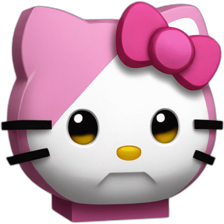 hello kitty in minecraft emoji