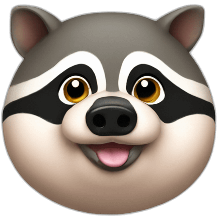 fat raccoon pig emoji