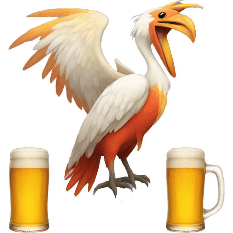 Phoenix + pelican + beer emoji