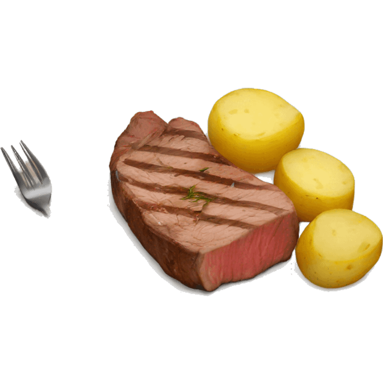 Steak with potatoes emoji