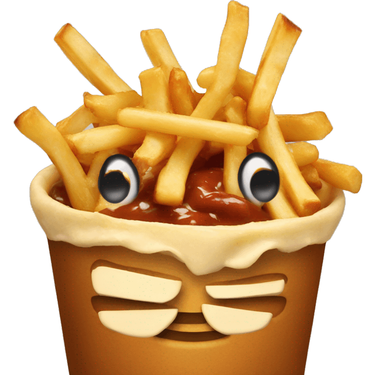 Poutine qui mange une poutine emoji