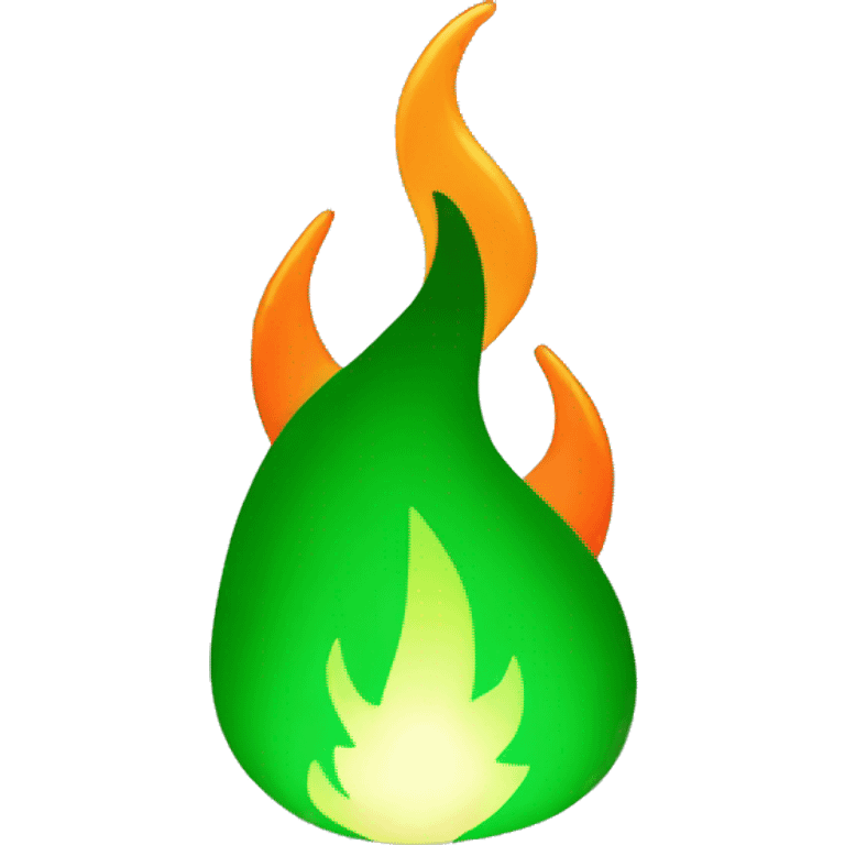 fire colored green emoji