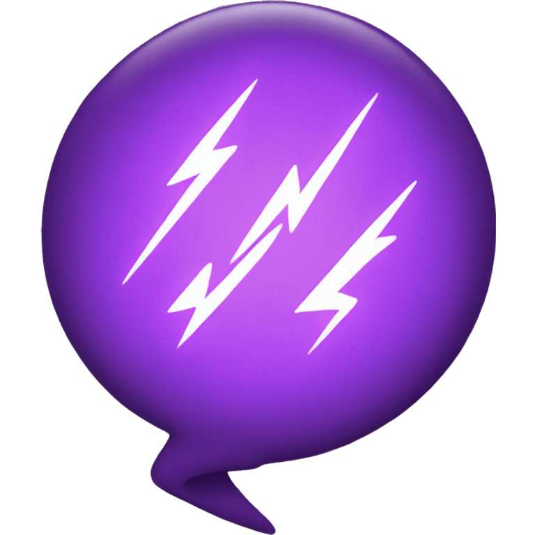 Lightning that is the color purple emoji