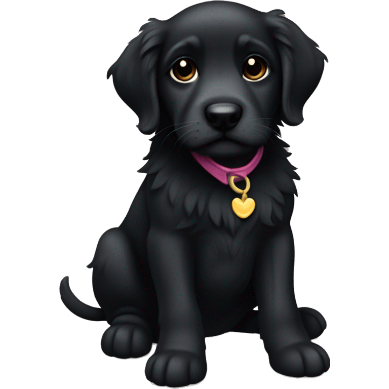 Fully Black Havaneser dog puppy  emoji