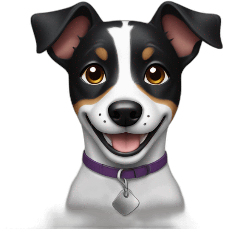 Black Jack Russel Smiling emoji