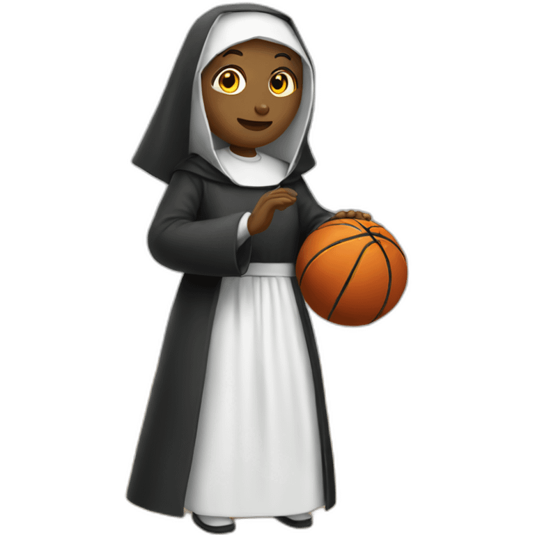 nun playing basketball emoji