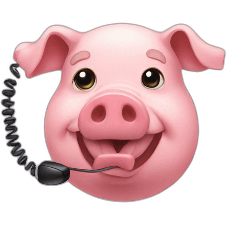 pig at the phone emoji