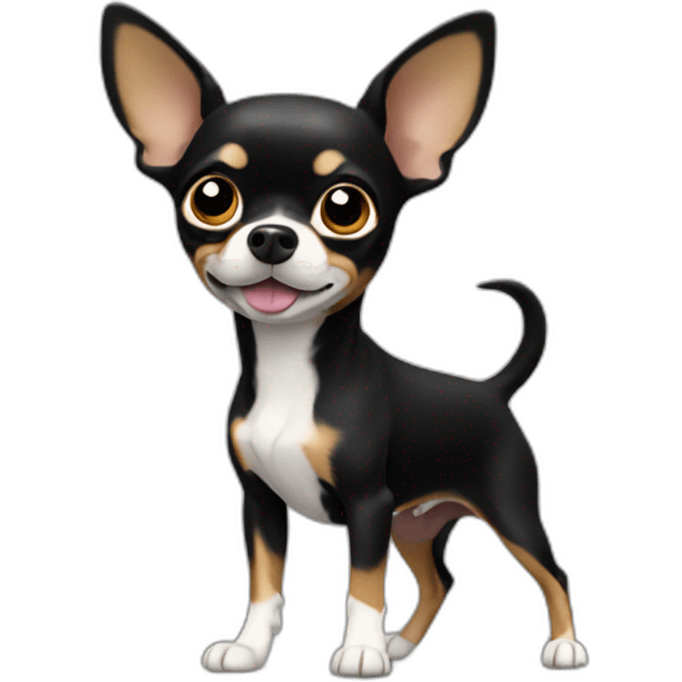 chihuahua NEGRO PASEANDO emoji