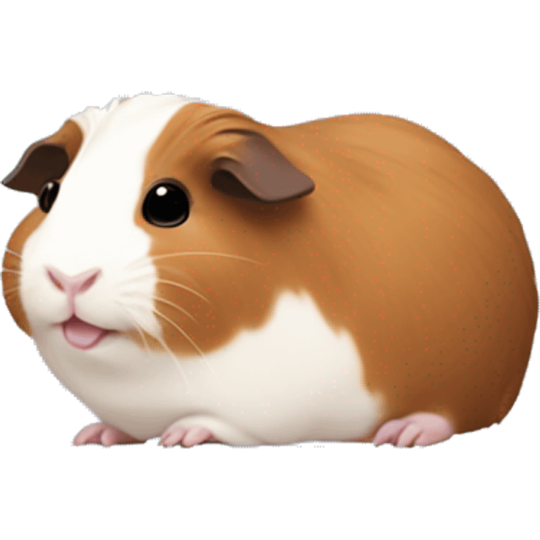 Guinea pig eating chocolate ice cream emoji