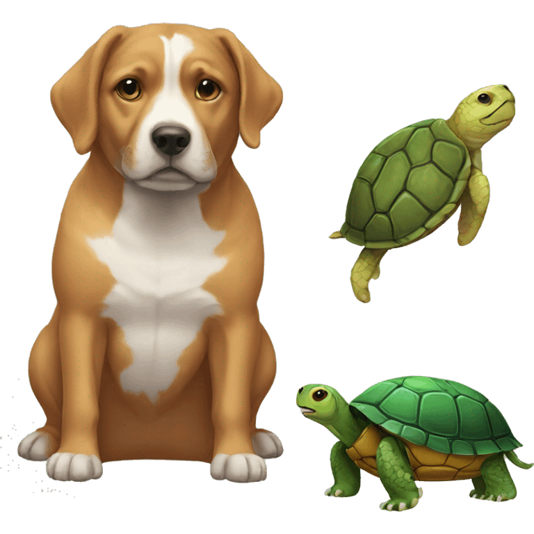 Dog and turtle emoji