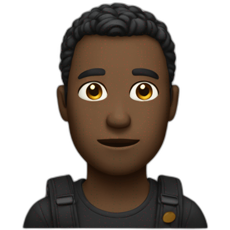 Homme noir émotion  emoji