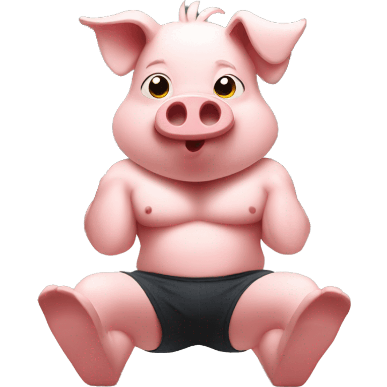 Pig in the gym emoji