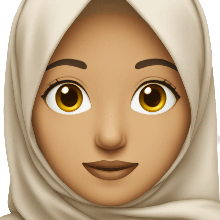 hijabi with light skin emoji