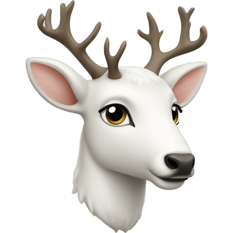 White deer spotted emoji