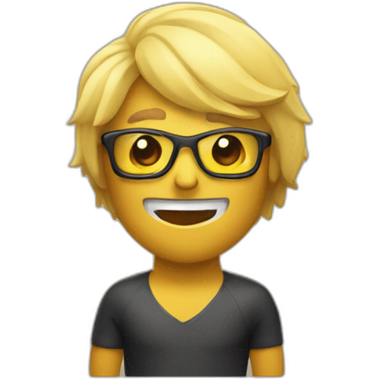 Um senhor de idade surfando  emoji