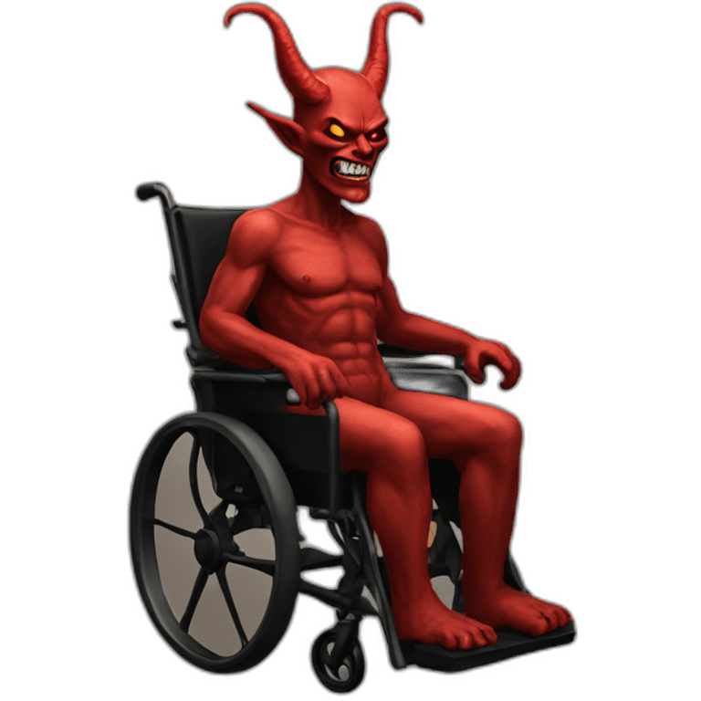 satan on a wheelchair emoji