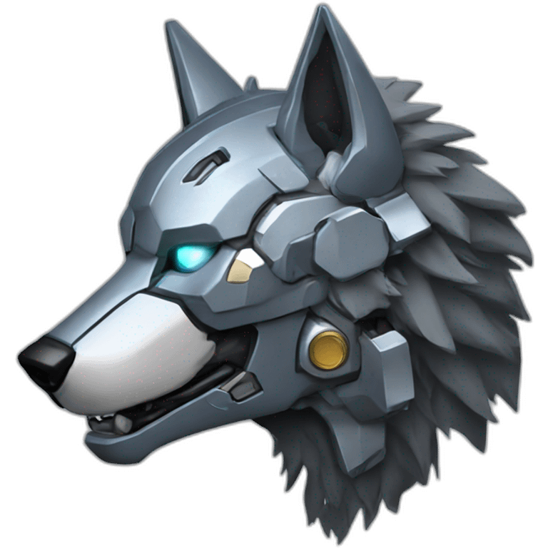 mecha wolf head emoji