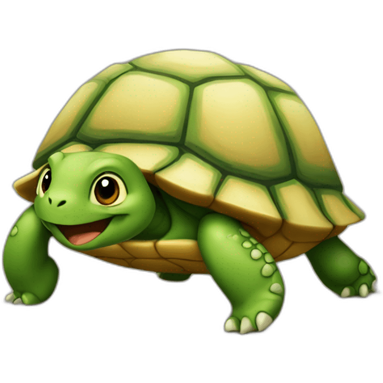 Chat sur une tortue  emoji