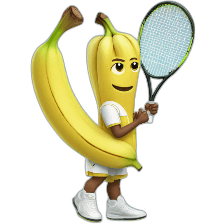 Humanlike Banana in a tennis uniform emoji