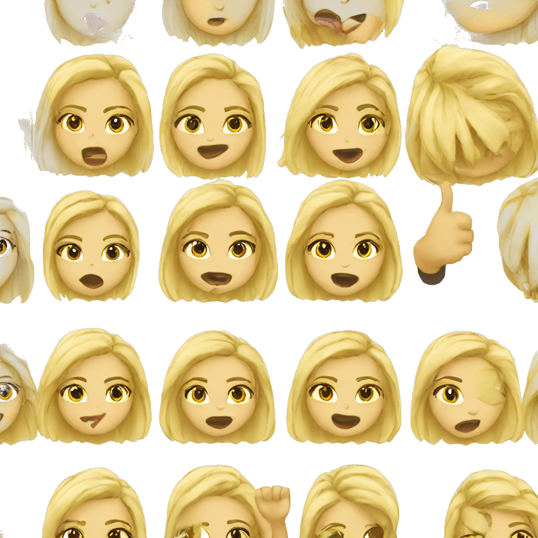 blond football girls saying "oops" emoji