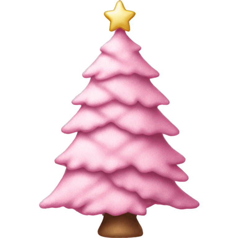 Baby pink Christmas tree emoji