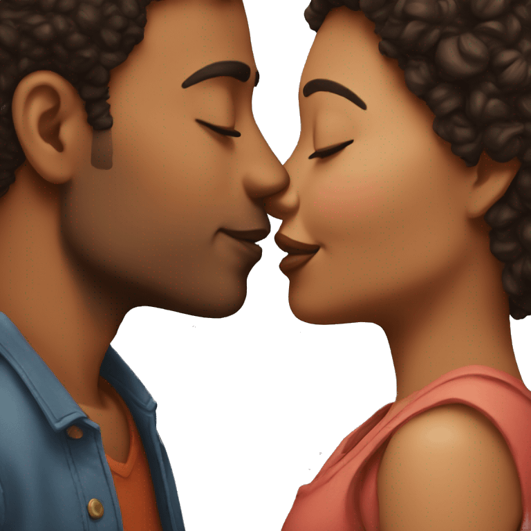 three people kissing emoji