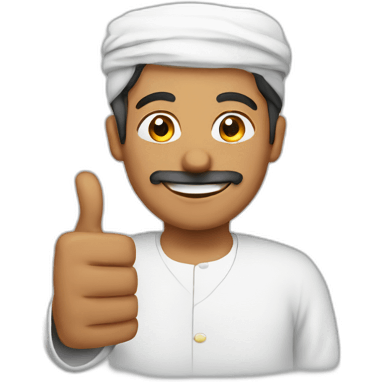 Omani man thumbs up emoji