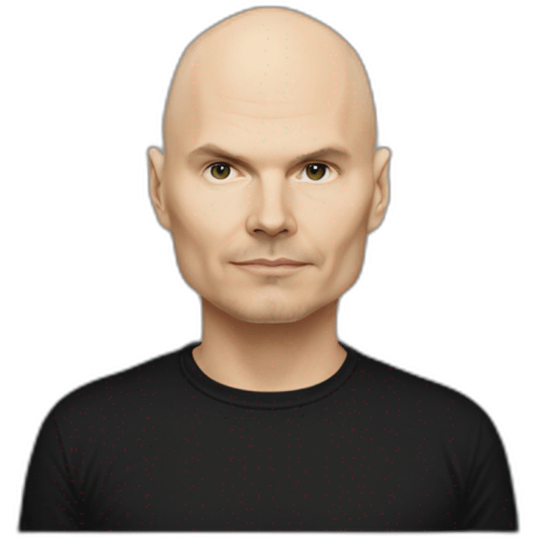 Billy corgan with black t-shirt emoji