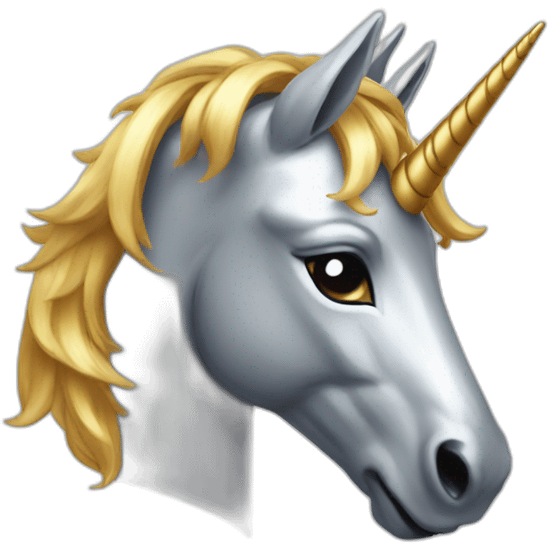 metallic unicorn emoji