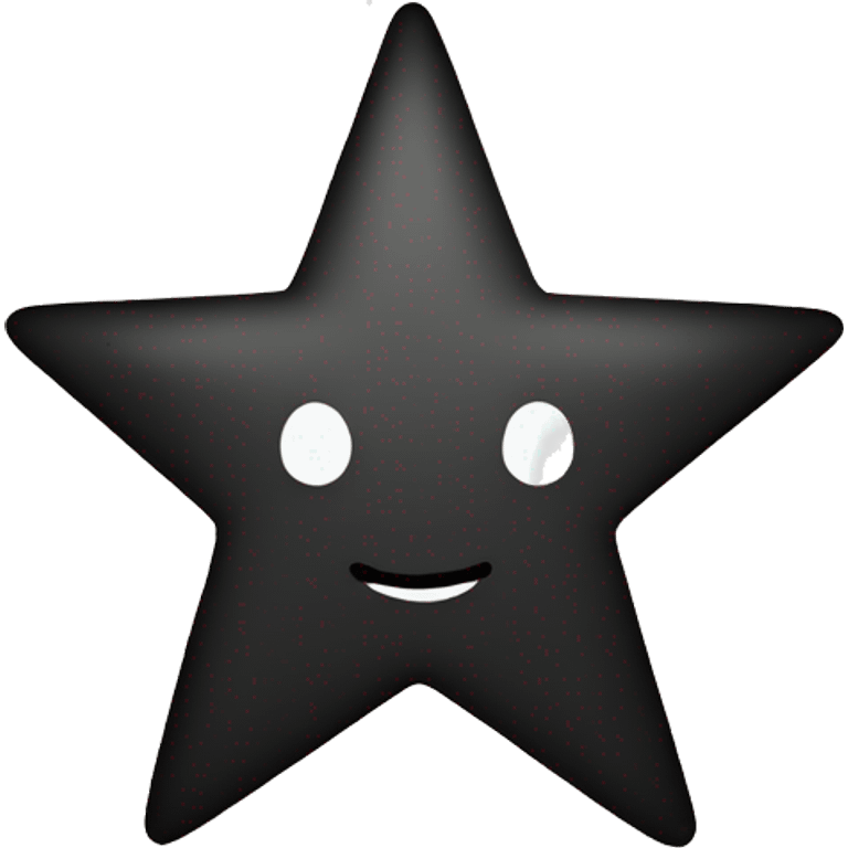 Star outline with black  emoji