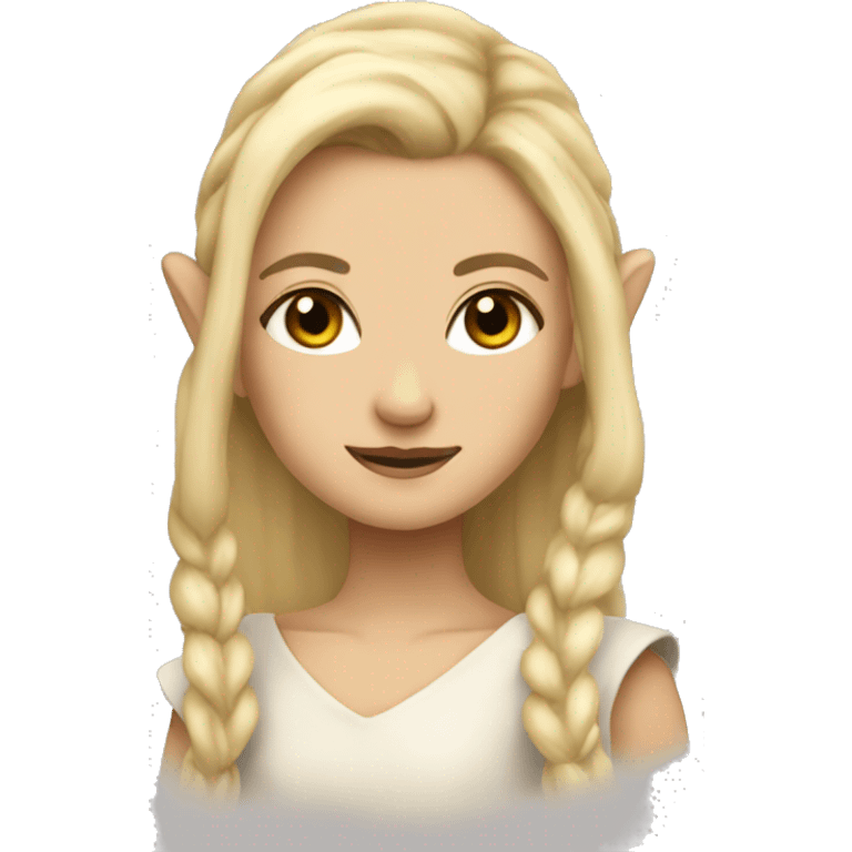 Fae with blonde hair and pointed ears fife emoji