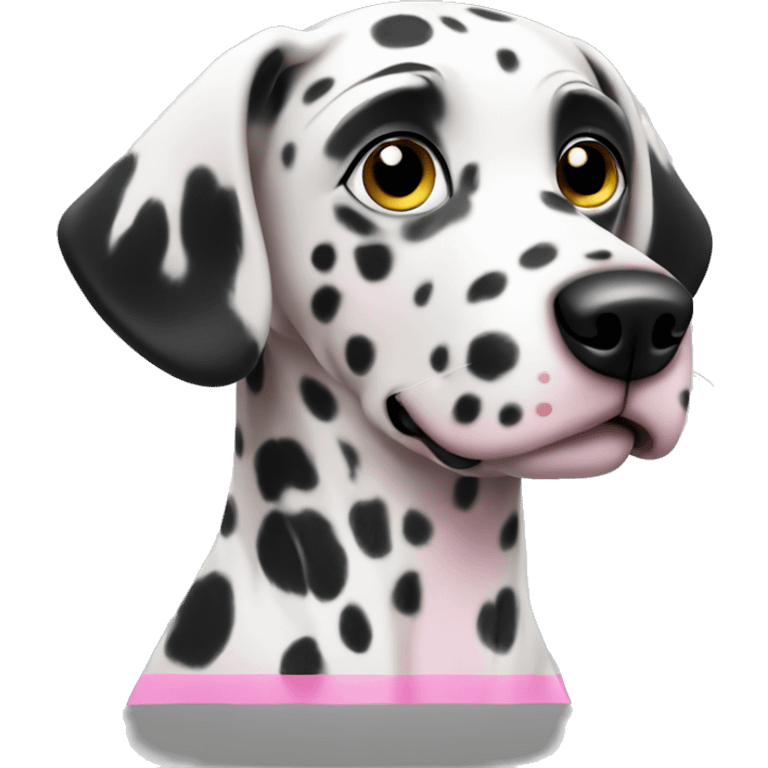 Dalmatian with pink spots emoji