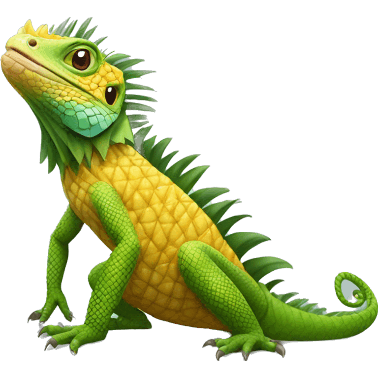 Pineapple iguana emoji