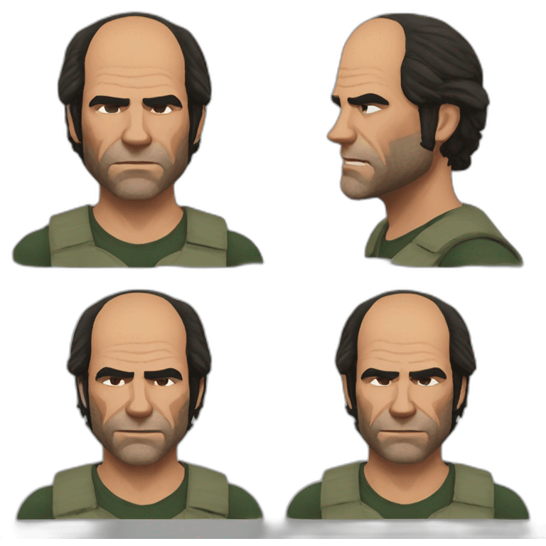 Trevor Philips from gta v in ios 17 style emoji