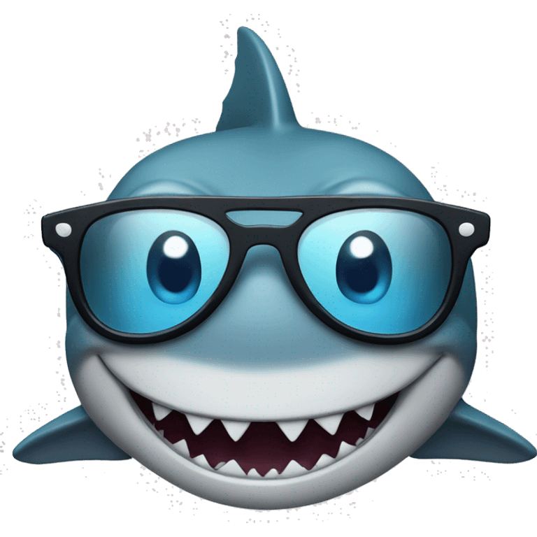 Shark with glasses emoji